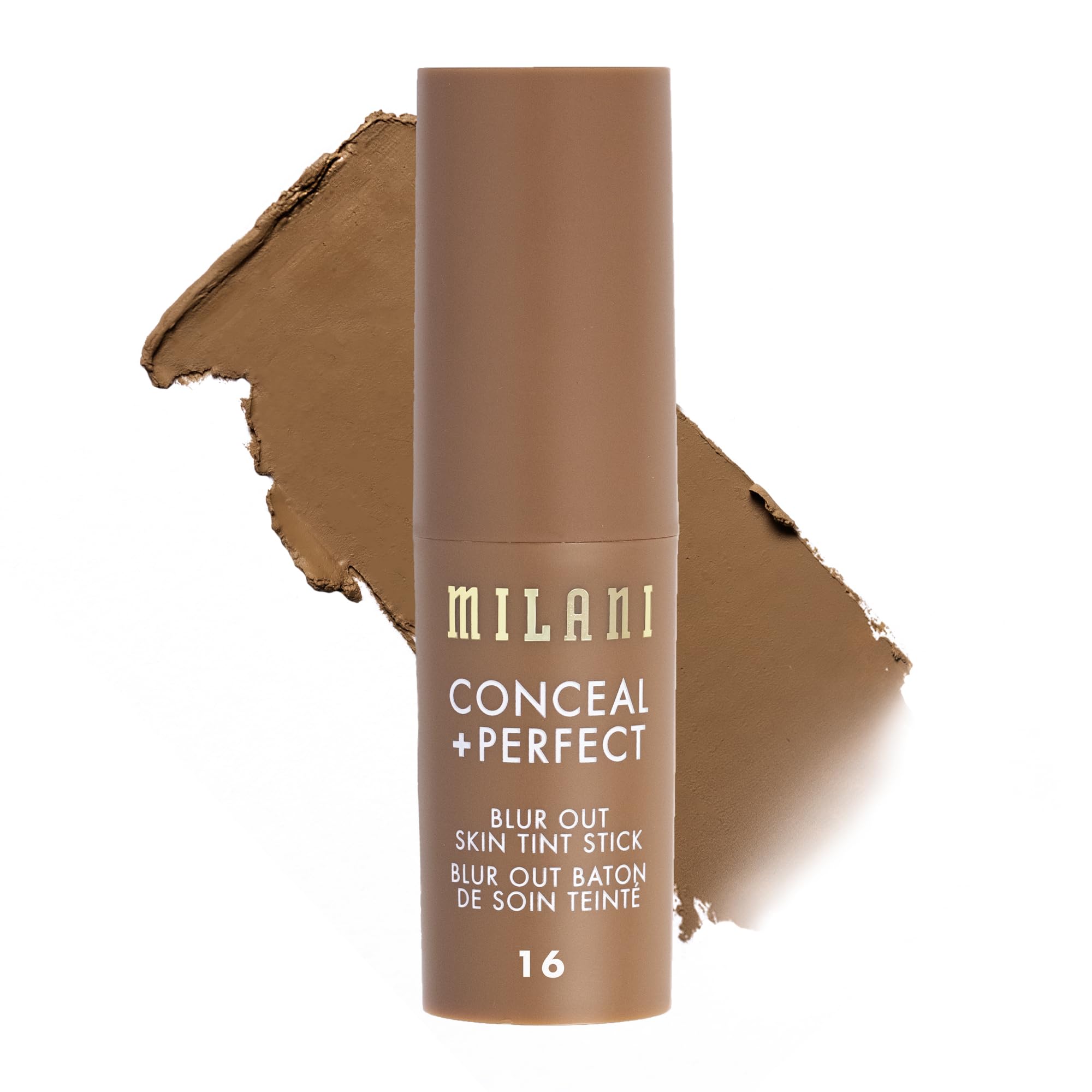 Milani Conceal + Perfect Blur Out Skin Tint Stick - Light to Medium Coverage Tinted Moisturizer Stick with Vitamin C & E - Soft Matte, Pore Blurring Natural Finish 07-Light Medium Neutral