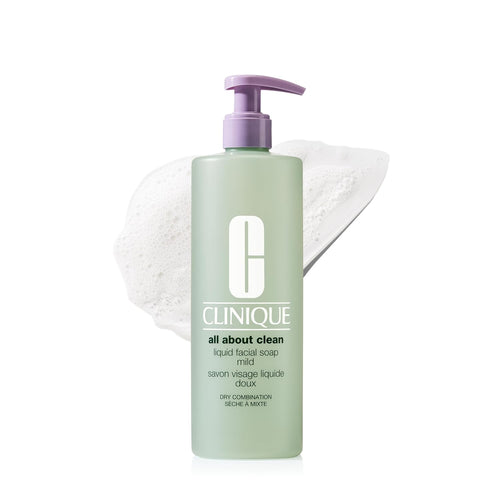 Clinique All About Clean Liquid Facial Soap Mild | Gentle Face Cleanser For Dry Combination Skin | Type 2 Face Wash | Step 1 in 3-Step Skin Care Routine