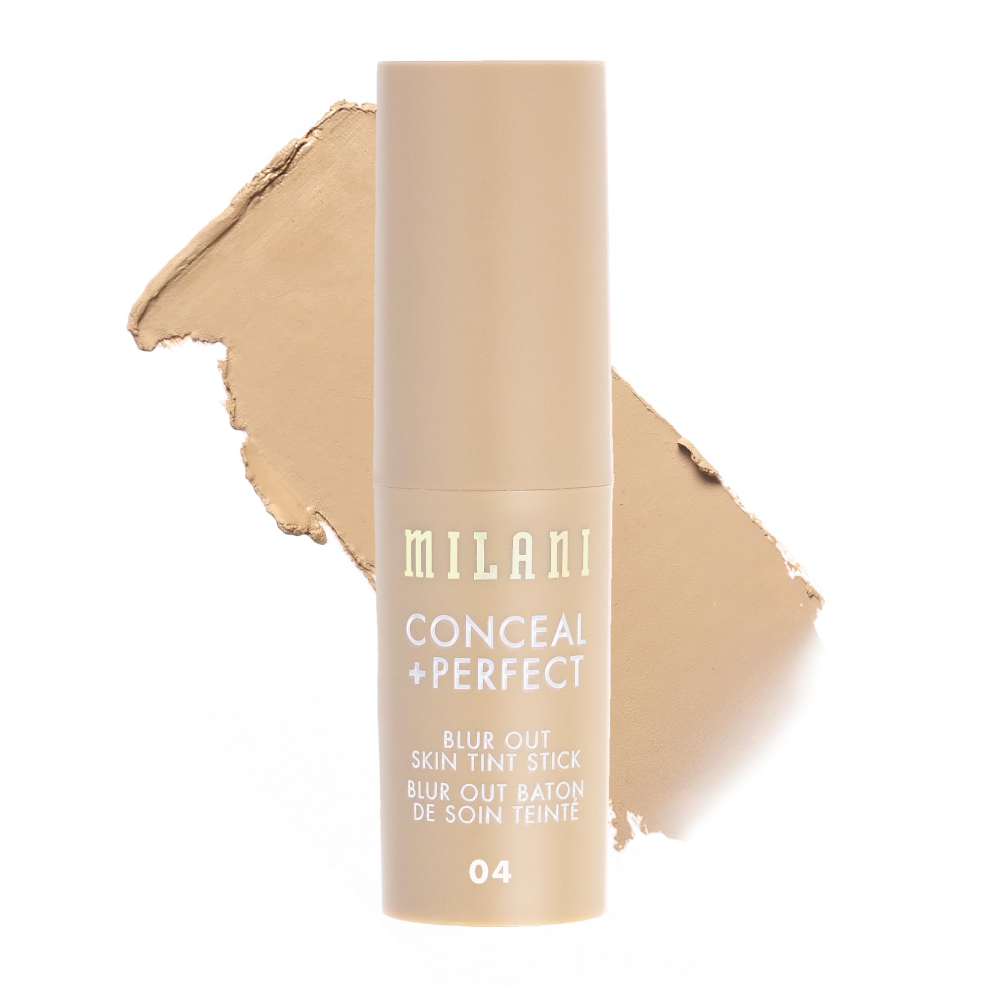 Milani Conceal + Perfect Blur Out Skin Tint Stick - Light to Medium Coverage Tinted Moisturizer Stick with Vitamin C & E - Soft Matte, Pore Blurring Natural Finish 07-Light Medium Neutral