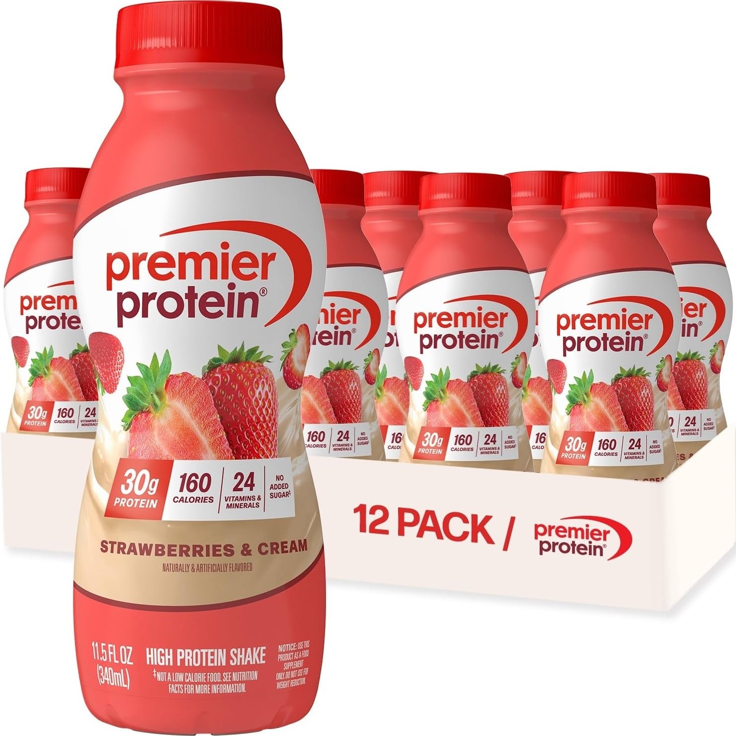Premier Protein 30g High Protein Shake, Chocolate, 12 Pack