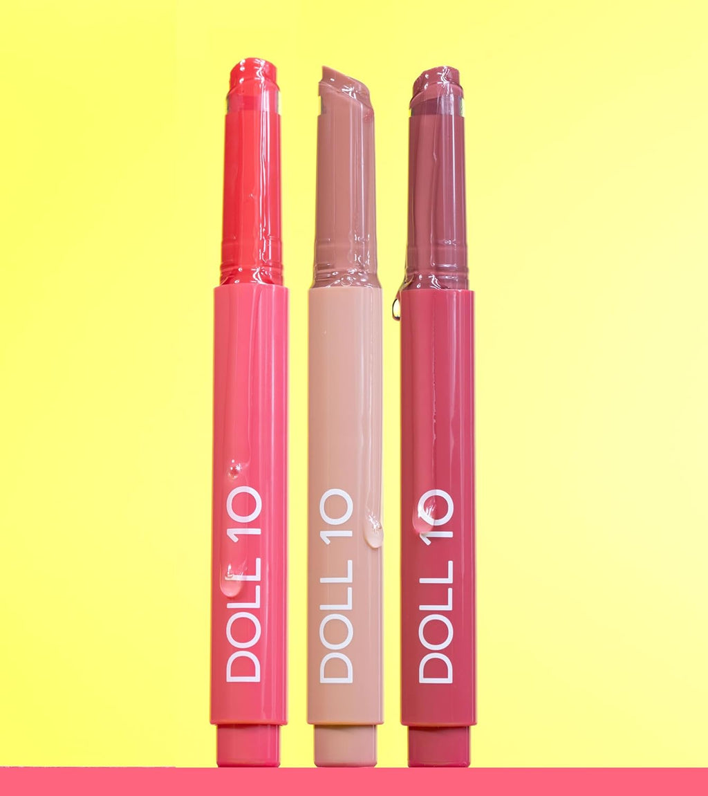 Peptide Plump Lip Treatment Trio - Hydrating, Plumping, Soothing - Doll 10 Beauty