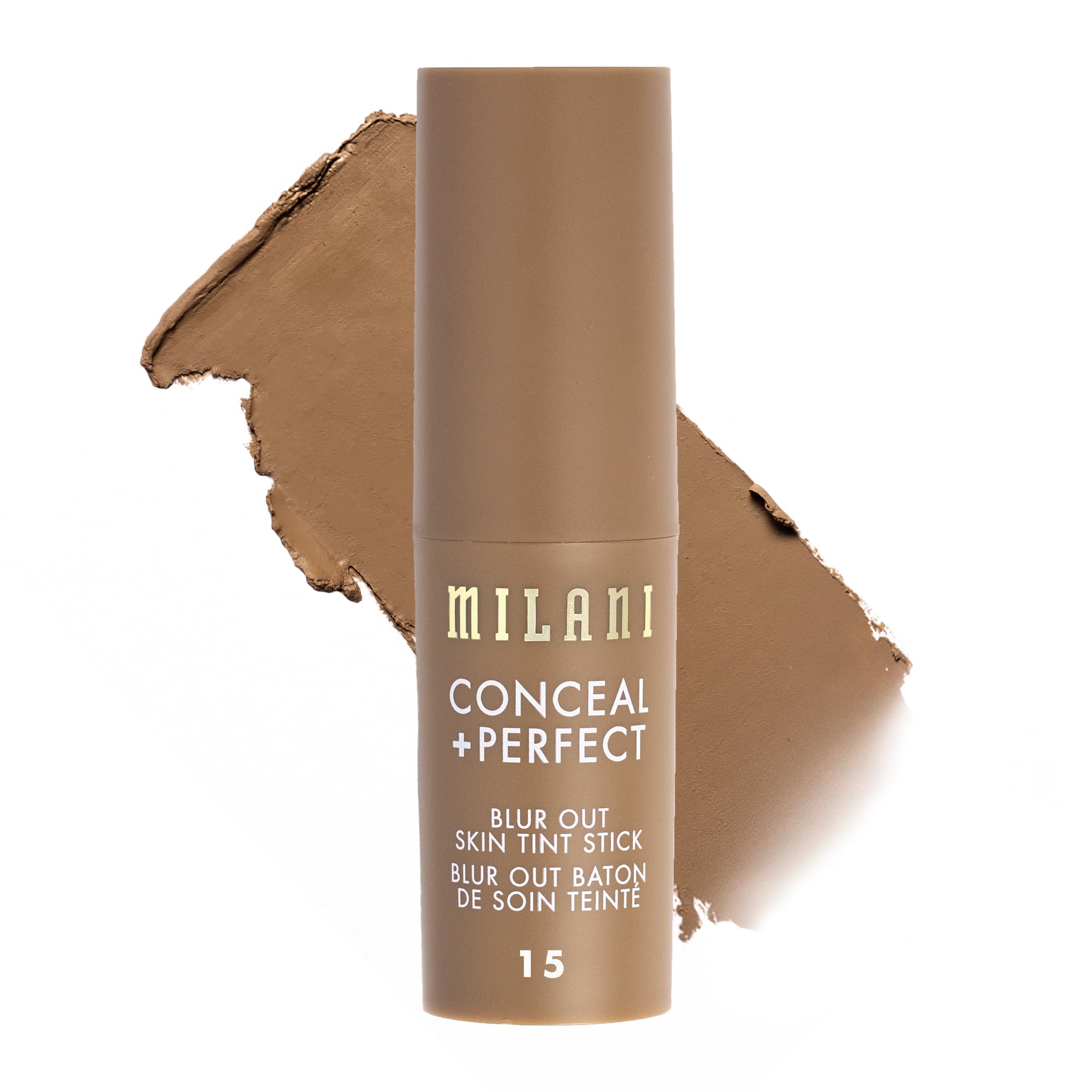 Milani Conceal + Perfect Blur Out Skin Tint Stick - Light to Medium Coverage Tinted Moisturizer Stick with Vitamin C & E - Soft Matte, Pore Blurring Natural Finish 07-Light Medium Neutral