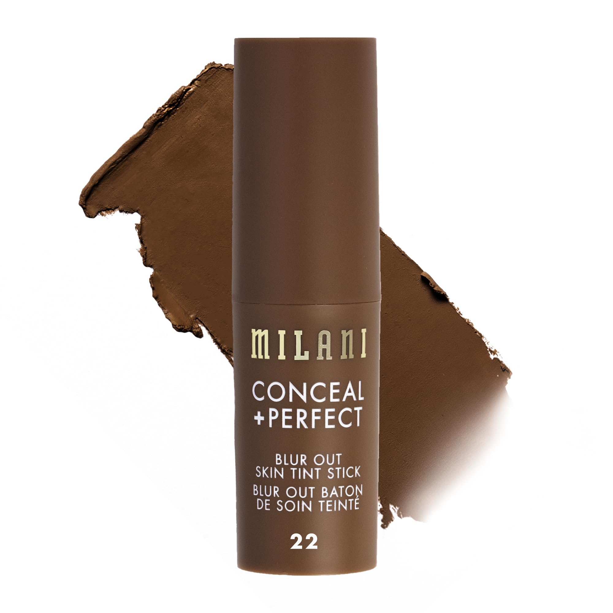 Milani Conceal + Perfect Blur Out Skin Tint Stick - Light to Medium Coverage Tinted Moisturizer Stick with Vitamin C & E - Soft Matte, Pore Blurring Natural Finish 07-Light Medium Neutral