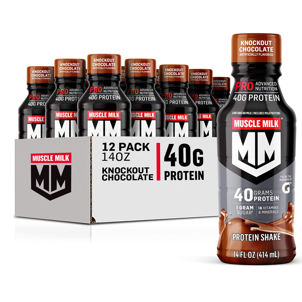 Muscle Milk Pro Series Protein Shake, Slammin' Strawberry, 40g Protein, 14 Fl Oz, 12 Pack
