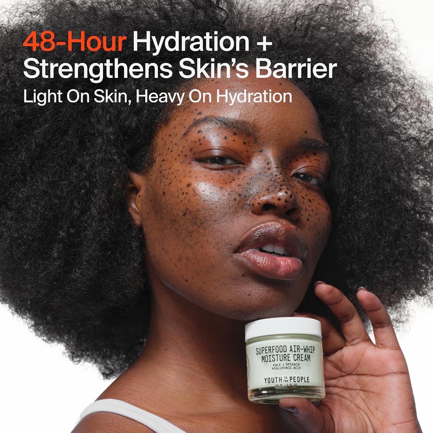 Youth To The People Superfood Air-Whip Moisture Cream Refill - Kale + Green Tea Hyaluronic Acid Face Moisturizer, Smooths + Hydrates Up to 48HR with Dewy Glow, Non-Greasy Lightweight Gel - 5.07 fl oz