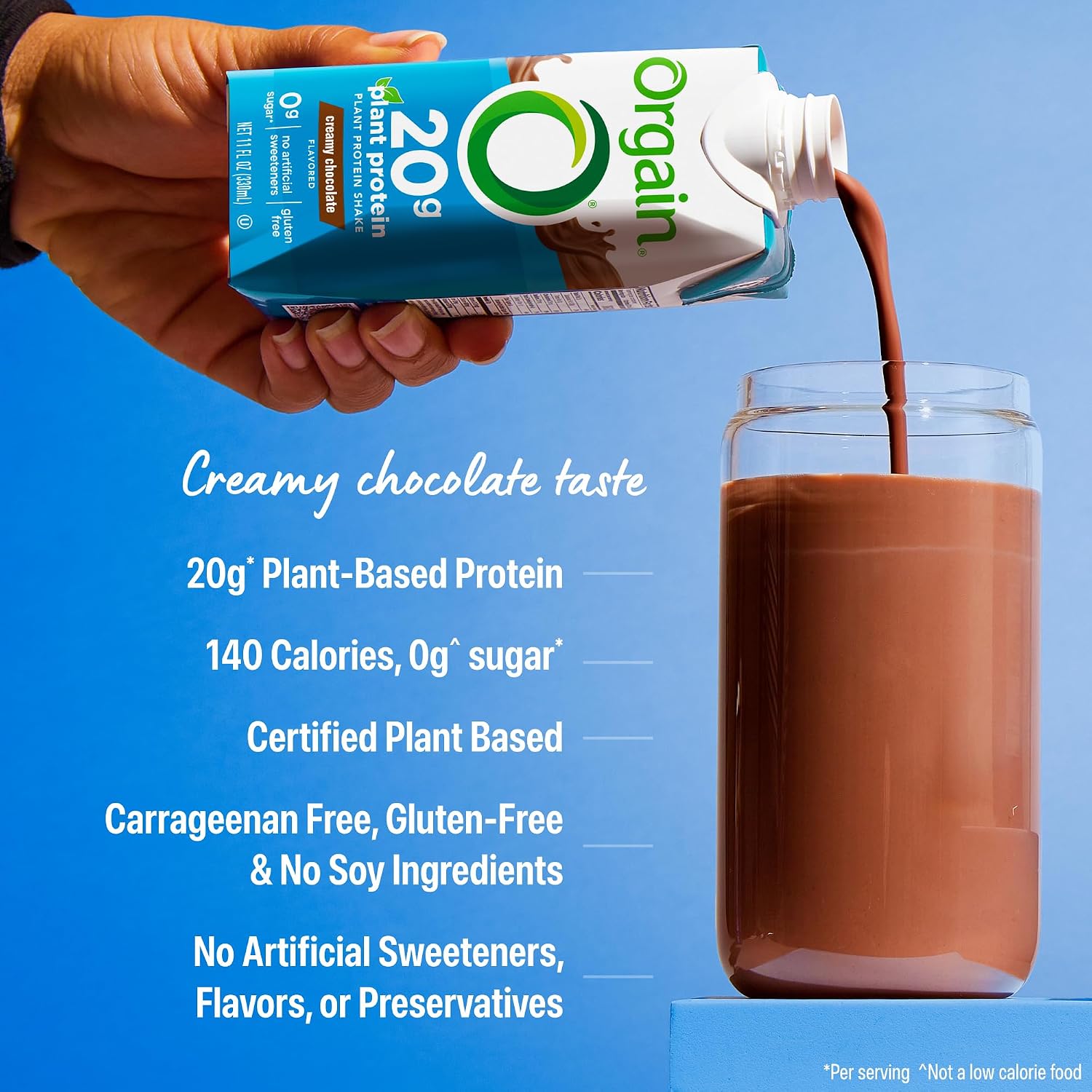 Orgain Organic 20g Vegan High Protein Shake, Chocolate, 11 oz, 12pk | Ready to drink plant based protein, fruits & vegetables, no soy or dairy ingredients, gluten-free, kosher